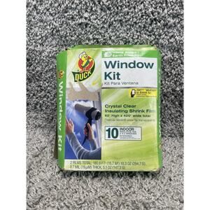 Duck Indoor 10 Window Shrink Film Insulation 62"x420" Crystal Clear Saves Energy